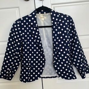 Vintage Dress Barn blue and polkadot jacket.